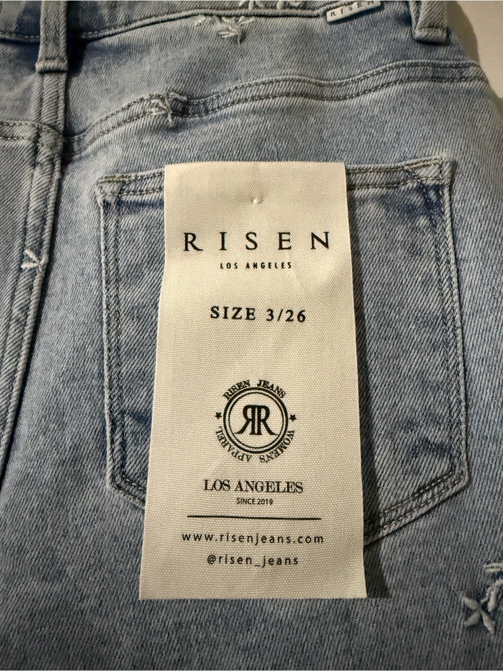 Risen embroidered barrel jeans size 3/26 - Picture 5 of 7